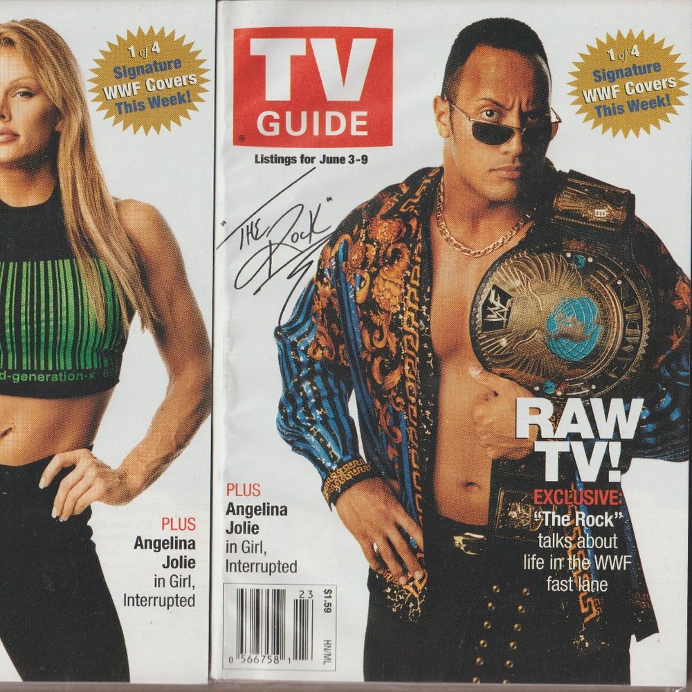 Canadian TV Guide Magazine Set 2000 WWF WWE The Rock Dwayne Johnson Tori Wilson